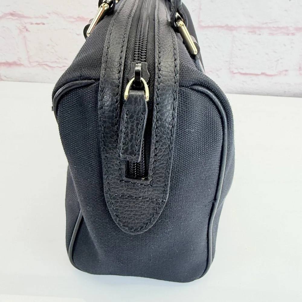 Gucci Black Canvas Top Handle Boston Bag - Picture 6 of 13